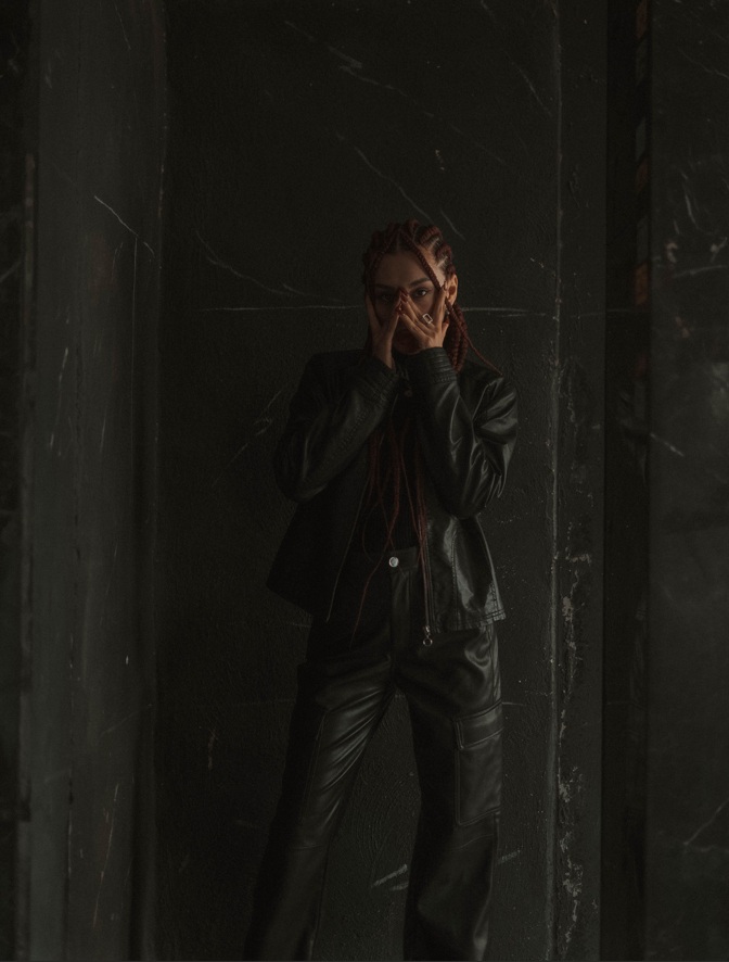 women black jacket