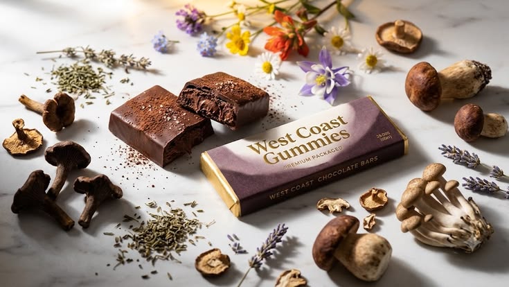 Mushroom chocolate bar information