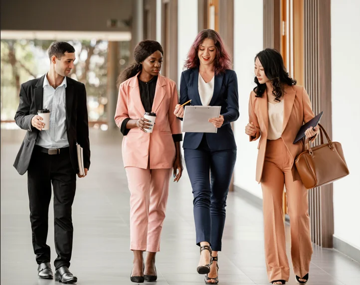 Business casual outfit for women in a professional workplace