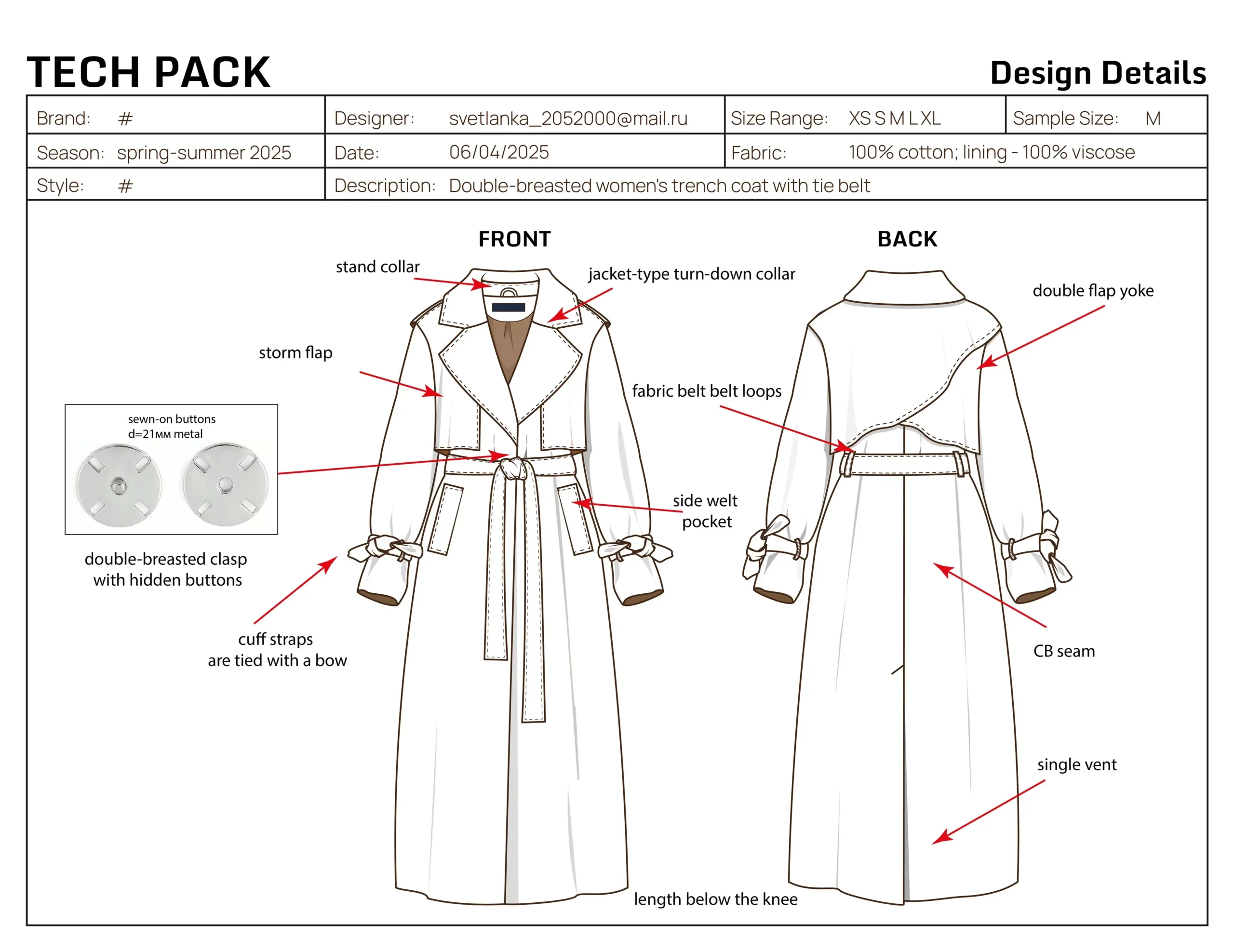 Classic Trench Coat for Men and Women